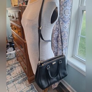 kate spade Black Leather Crossbody Satchel